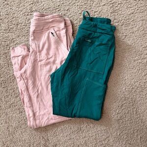 Jaanuu scrubs Pink and Teal Jogger Pants